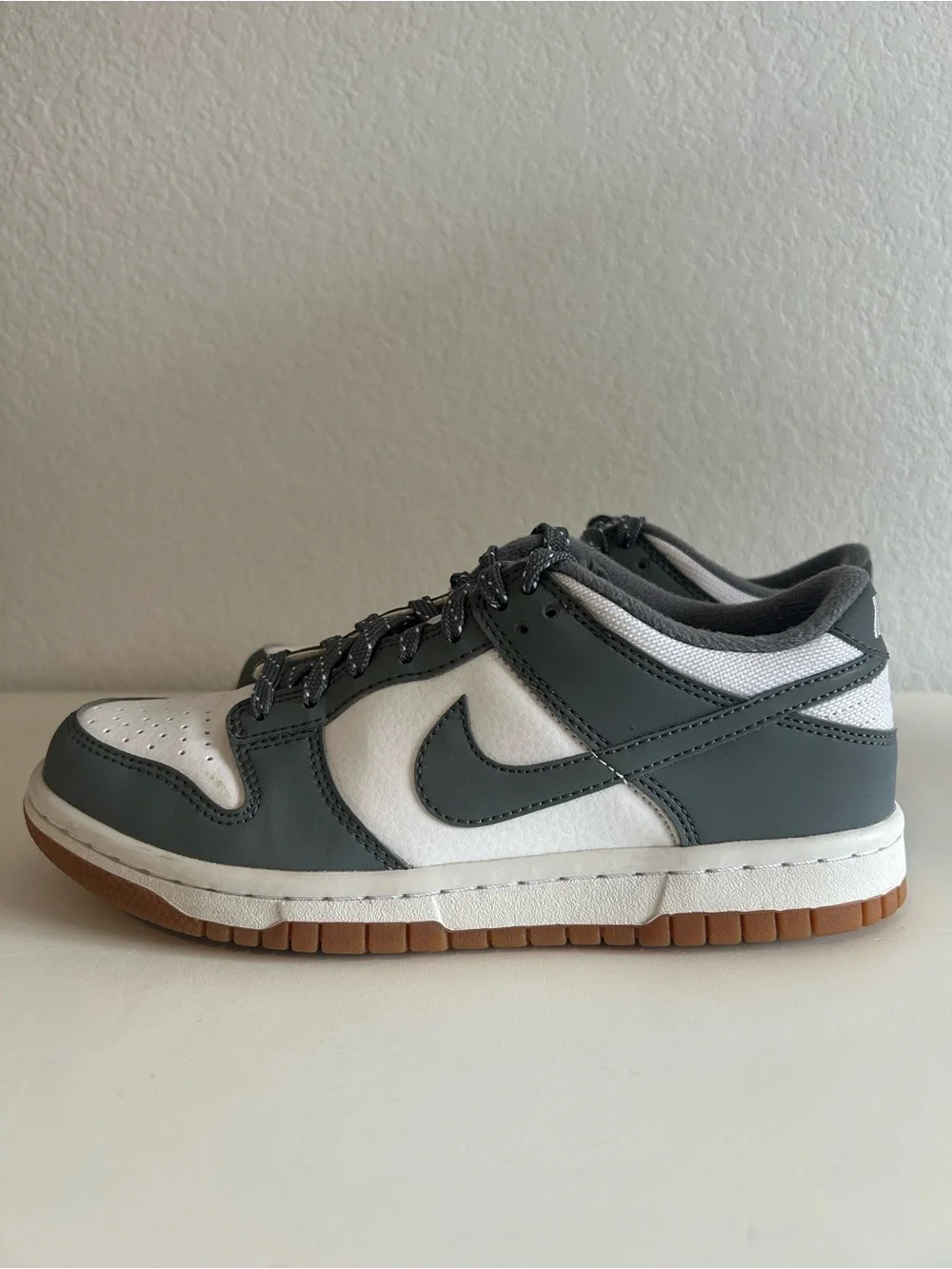 Nike Dunk Low GS Sneakers Reflective Grey Lifestyle Streetwear Big Kid 4.5Y